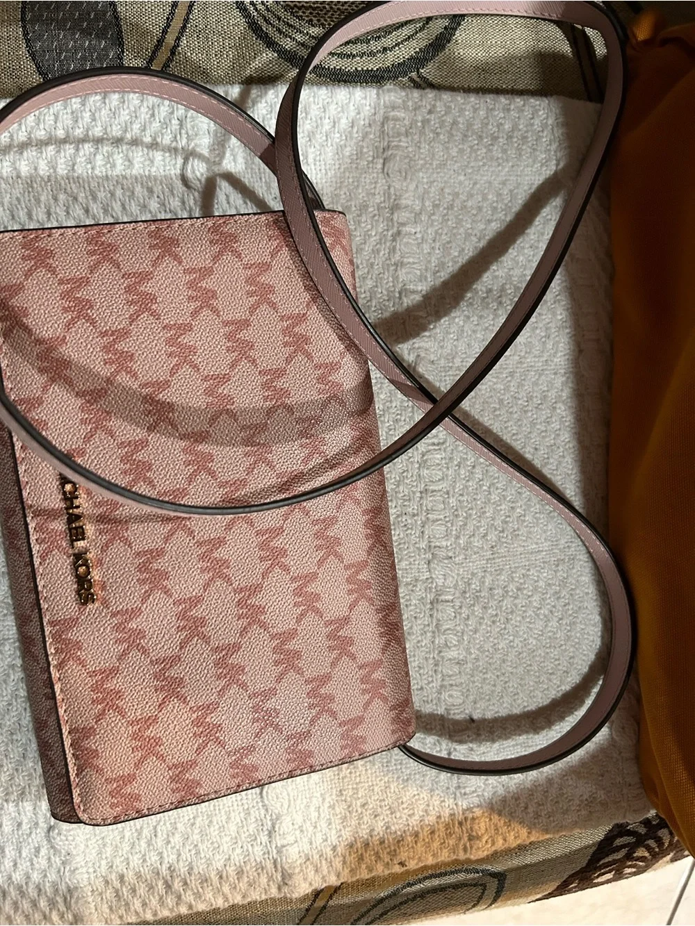 Michael Kors Blush Pink Slim Crossbody Strap